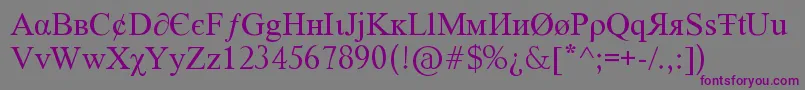 Tiboo5font Font – Purple Fonts on Gray Background
