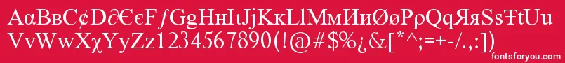 フォントTiboo5font – 赤い背景に白い文字