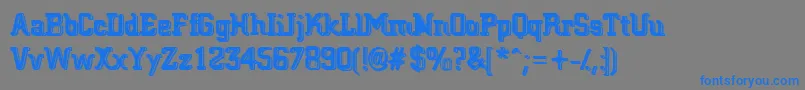 Bigblock Font – Blue Fonts on Gray Background