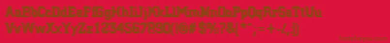 Bigblock Font – Brown Fonts on Red Background