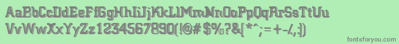 Bigblock Font – Gray Fonts on Green Background