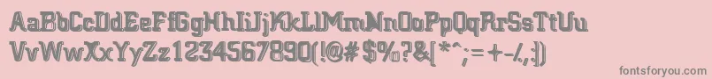 Bigblock Font – Gray Fonts on Pink Background