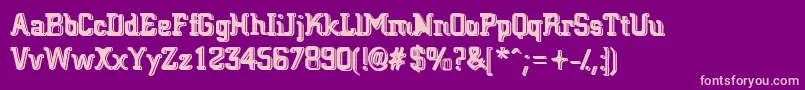 Bigblock Font – Pink Fonts on Purple Background