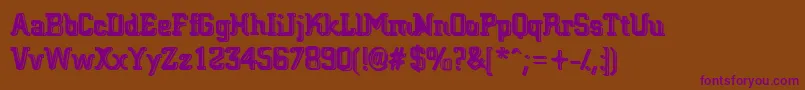 Bigblock Font – Purple Fonts on Brown Background