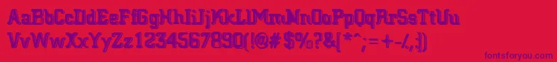 Bigblock Font – Purple Fonts on Red Background