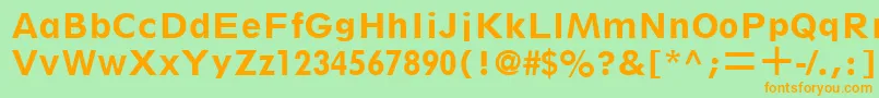 SpartanLtHeavyClassified Font – Orange Fonts on Green Background