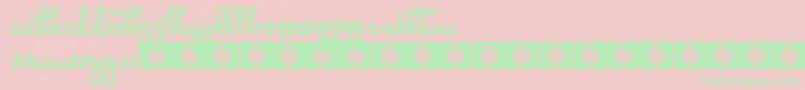 Hoobie Font – Green Fonts on Pink Background