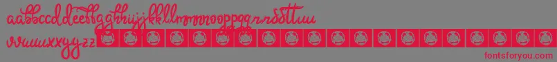 Hoobie Font – Red Fonts on Gray Background