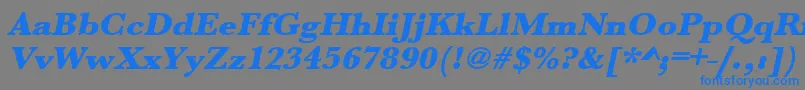 UrwbaskertultbolwidOblique Font – Blue Fonts on Gray Background