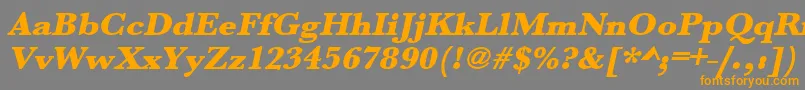 UrwbaskertultbolwidOblique Font – Orange Fonts on Gray Background