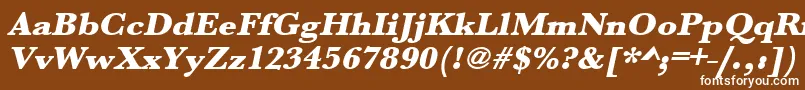 UrwbaskertultbolwidOblique Font – White Fonts on Brown Background