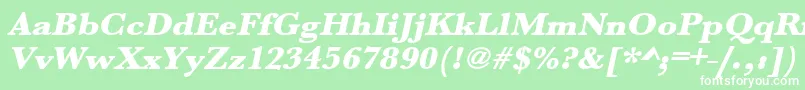 UrwbaskertultbolwidOblique Font – White Fonts on Green Background