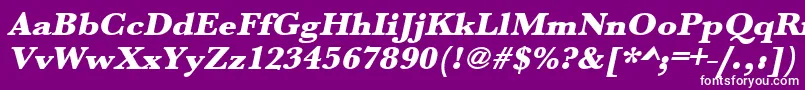 フォントUrwbaskertultbolwidOblique – 紫の背景に白い文字