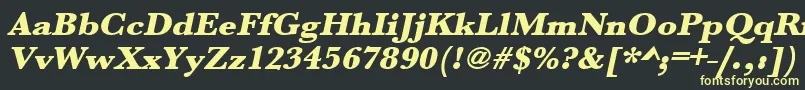 UrwbaskertultbolwidOblique Font – Yellow Fonts on Black Background