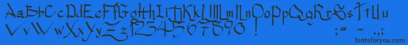 PrincessLulu Font – Black Fonts on Blue Background