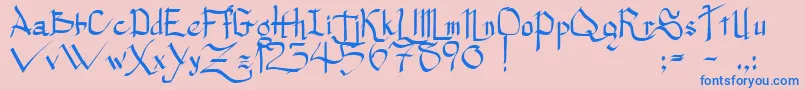PrincessLulu Font – Blue Fonts on Pink Background