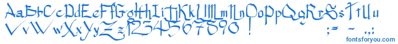 PrincessLulu Font – Blue Fonts on White Background