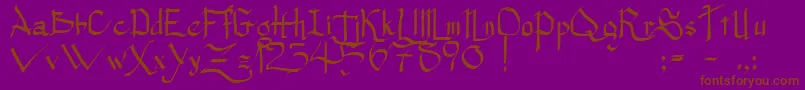 PrincessLulu Font – Brown Fonts on Purple Background