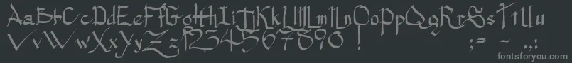 PrincessLulu Font – Gray Fonts on Black Background