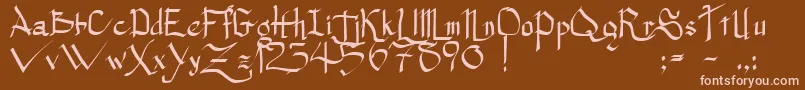 PrincessLulu Font – Pink Fonts on Brown Background