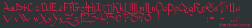 PrincessLulu Font – Red Fonts on Black Background