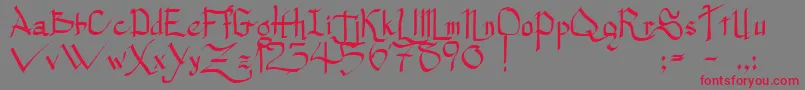 フォントPrincessLulu – 赤い文字の灰色の背景
