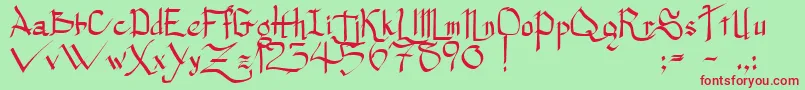 PrincessLulu Font – Red Fonts on Green Background