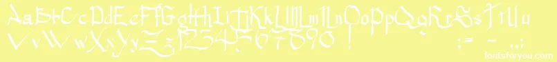 PrincessLulu Font – White Fonts on Yellow Background