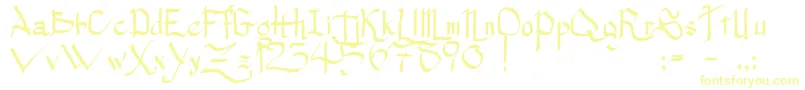 PrincessLulu Font – Yellow Fonts on White Background