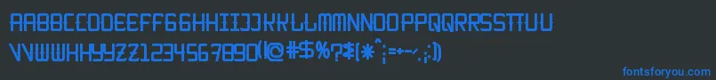 KitchencowboyRegular Font – Blue Fonts on Black Background