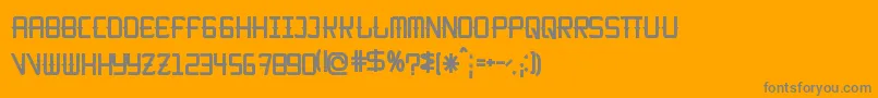 KitchencowboyRegular Font – Gray Fonts on Orange Background