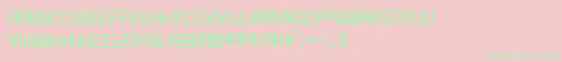 KitchencowboyRegular Font – Green Fonts on Pink Background