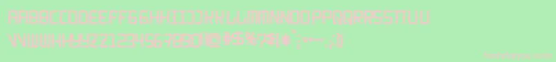 KitchencowboyRegular Font – Pink Fonts on Green Background
