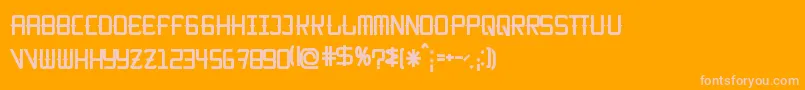 KitchencowboyRegular Font – Pink Fonts on Orange Background