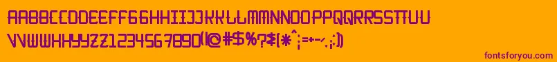 KitchencowboyRegular Font – Purple Fonts on Orange Background
