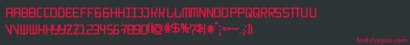 KitchencowboyRegular Font – Red Fonts on Black Background
