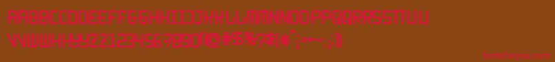 KitchencowboyRegular Font – Red Fonts on Brown Background