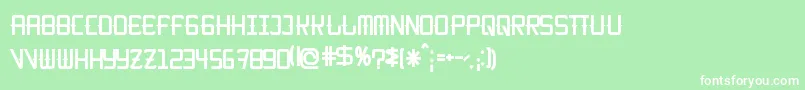 フォントKitchencowboyRegular – 緑の背景に白い文字