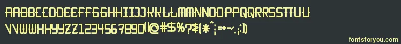 KitchencowboyRegular Font – Yellow Fonts on Black Background
