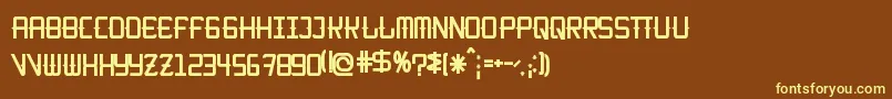 fuente KitchencowboyRegular – Fuentes Amarillas Sobre Fondo Marrón