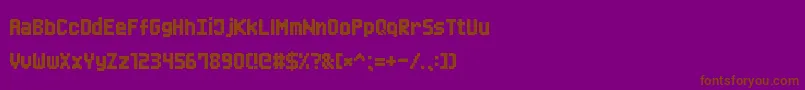 Шрифт MiniPixel7 – коричневые шрифты на фиолетовом фоне