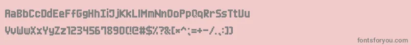 Шрифт MiniPixel7 – серые шрифты на розовом фоне