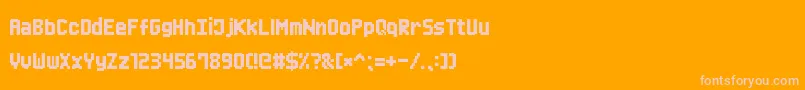 MiniPixel7 Font – Pink Fonts on Orange Background