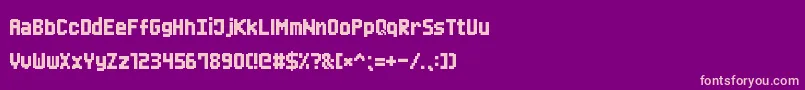 Шрифт MiniPixel7 – розовые шрифты на фиолетовом фоне