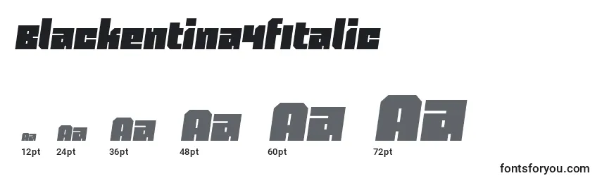 Размеры шрифта Blackentina4fItalic (63139)