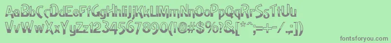Highnoon Font – Gray Fonts on Green Background