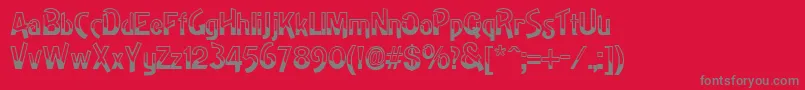 フォントHighnoon – 赤い背景に灰色の文字