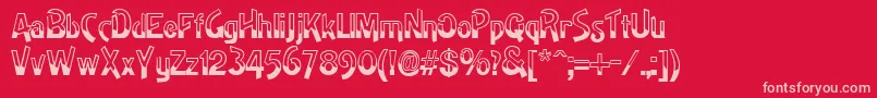 Highnoon Font – Pink Fonts on Red Background