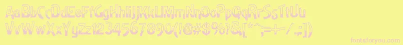 Highnoon Font – Pink Fonts on Yellow Background