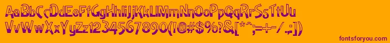 Highnoon Font – Purple Fonts on Orange Background